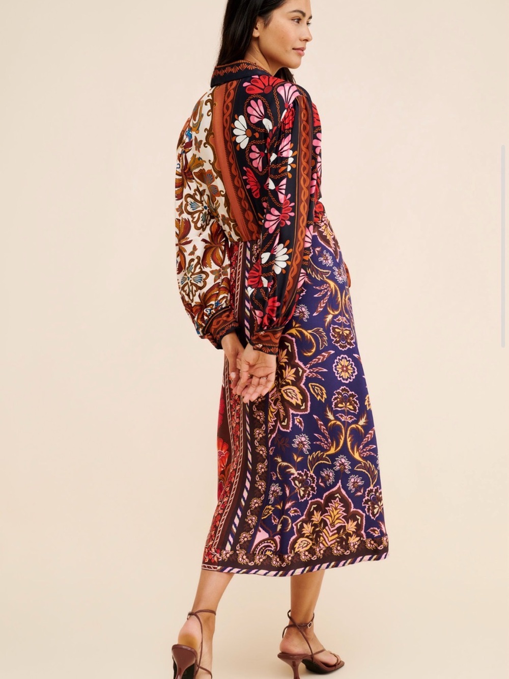 FARM Rio Miranda Mix Chemise Midi dress. - Picture 4 of 8
